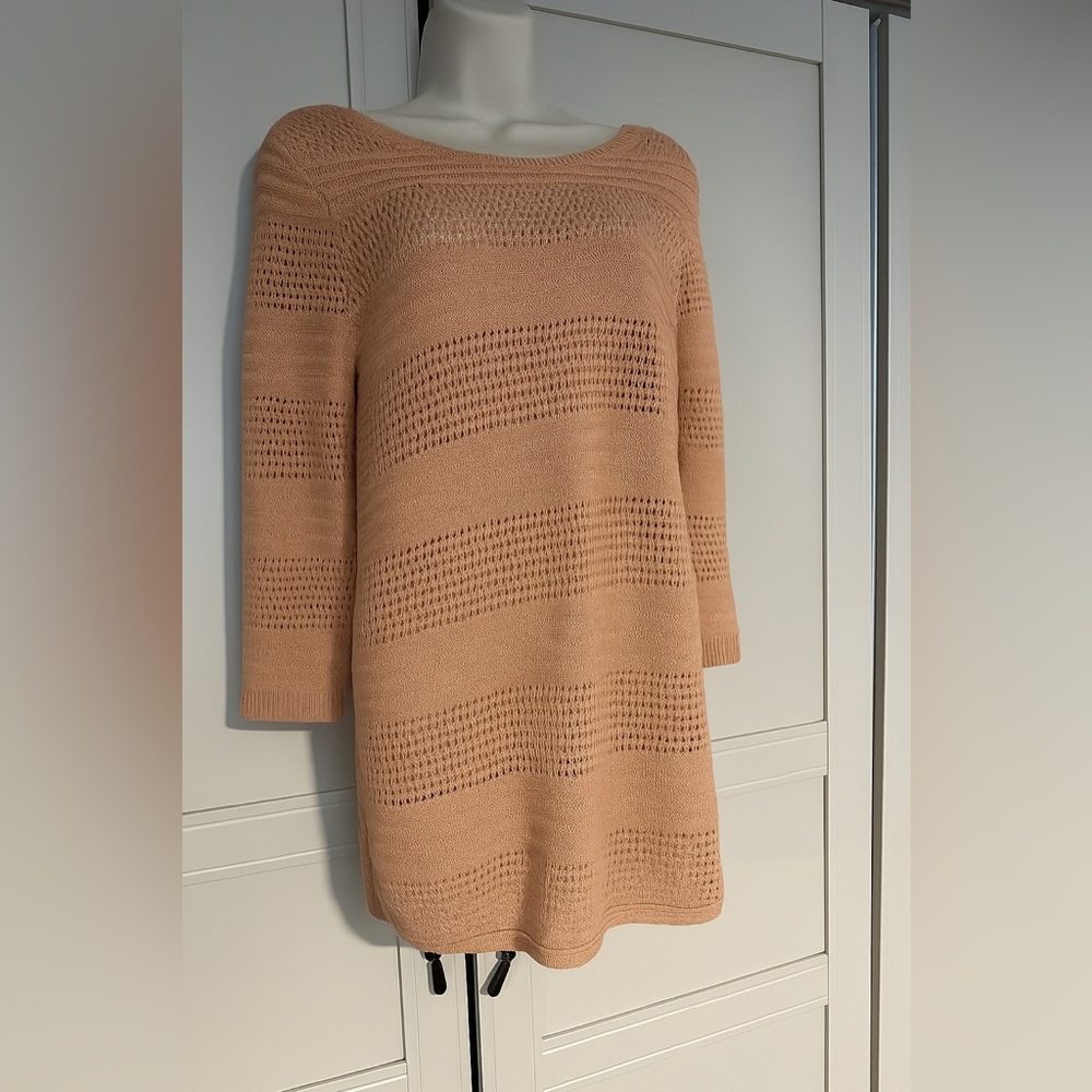 Tan Knit Sweater Dress